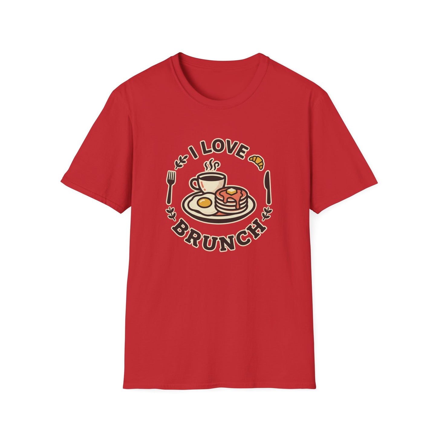 Brunch Lover T-Shirt – "I Love Brunch" Pancakes & Coffee Graphic Tee