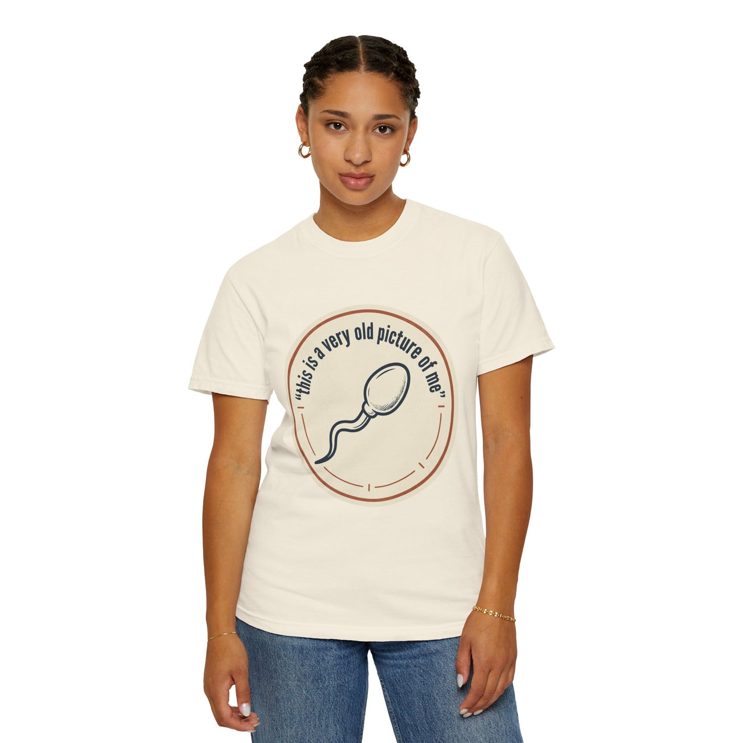Vintage Sperm Graphic T-Shirt — "this is a very old picture of me"