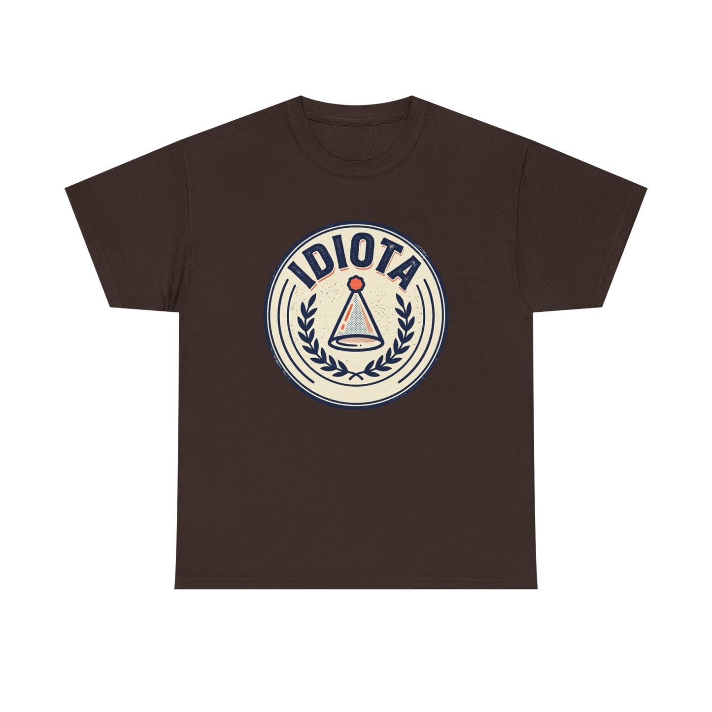Idiota Crest T-Shirt — Vintage Emblem Graphic Tee