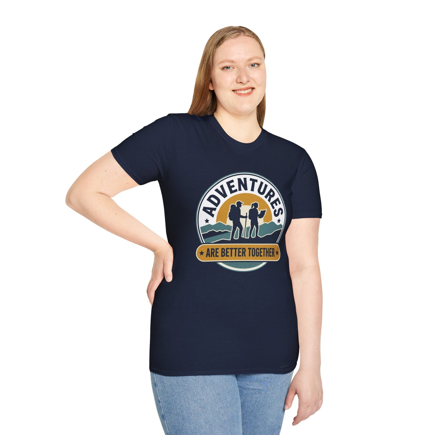 Adventures Are Better Together T-Shirt — Couples Hiking Outdoor Graphic Tee