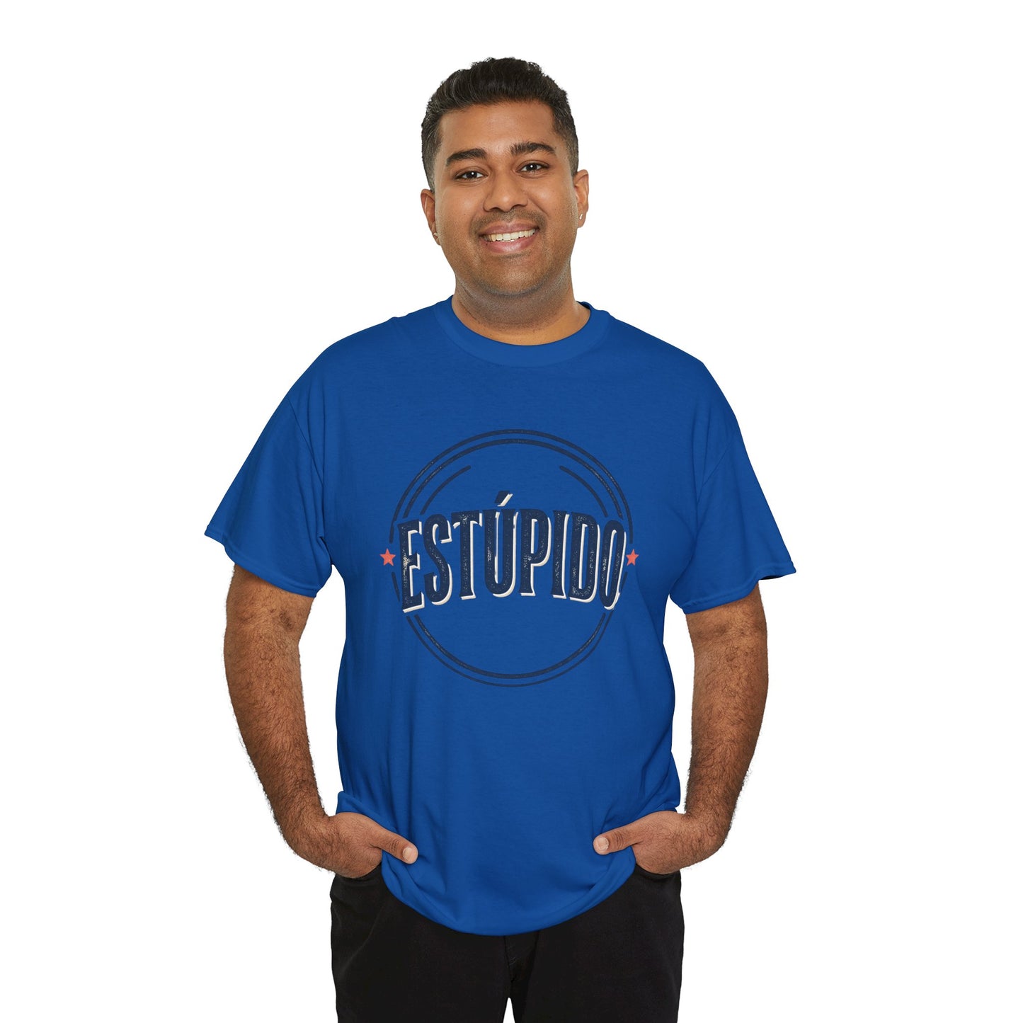 ESTÚPIDO Circle Logo Graphic Tee (Spanish Funny Statement)