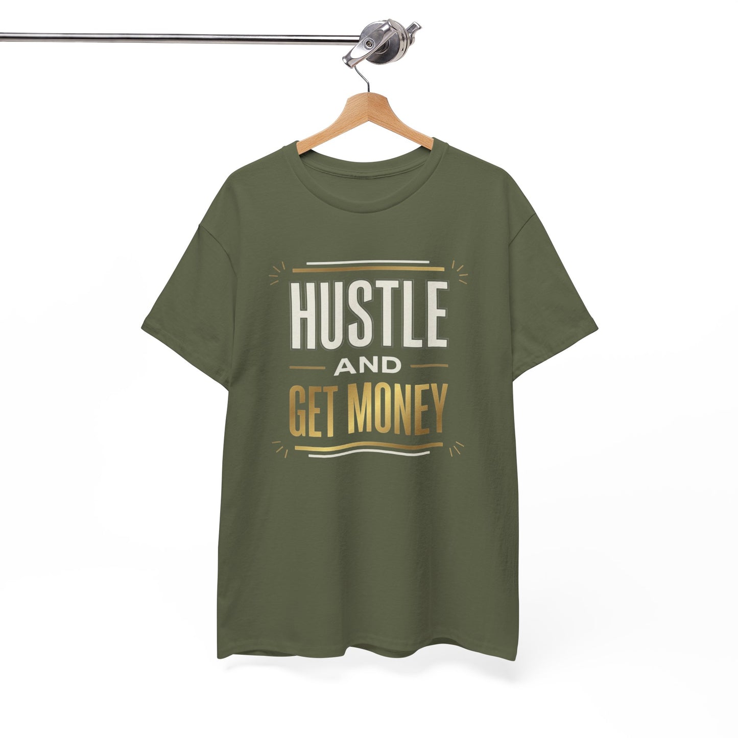 Hustle and Get Money Tee - Motivational Streetwear Graphic T-Shirt