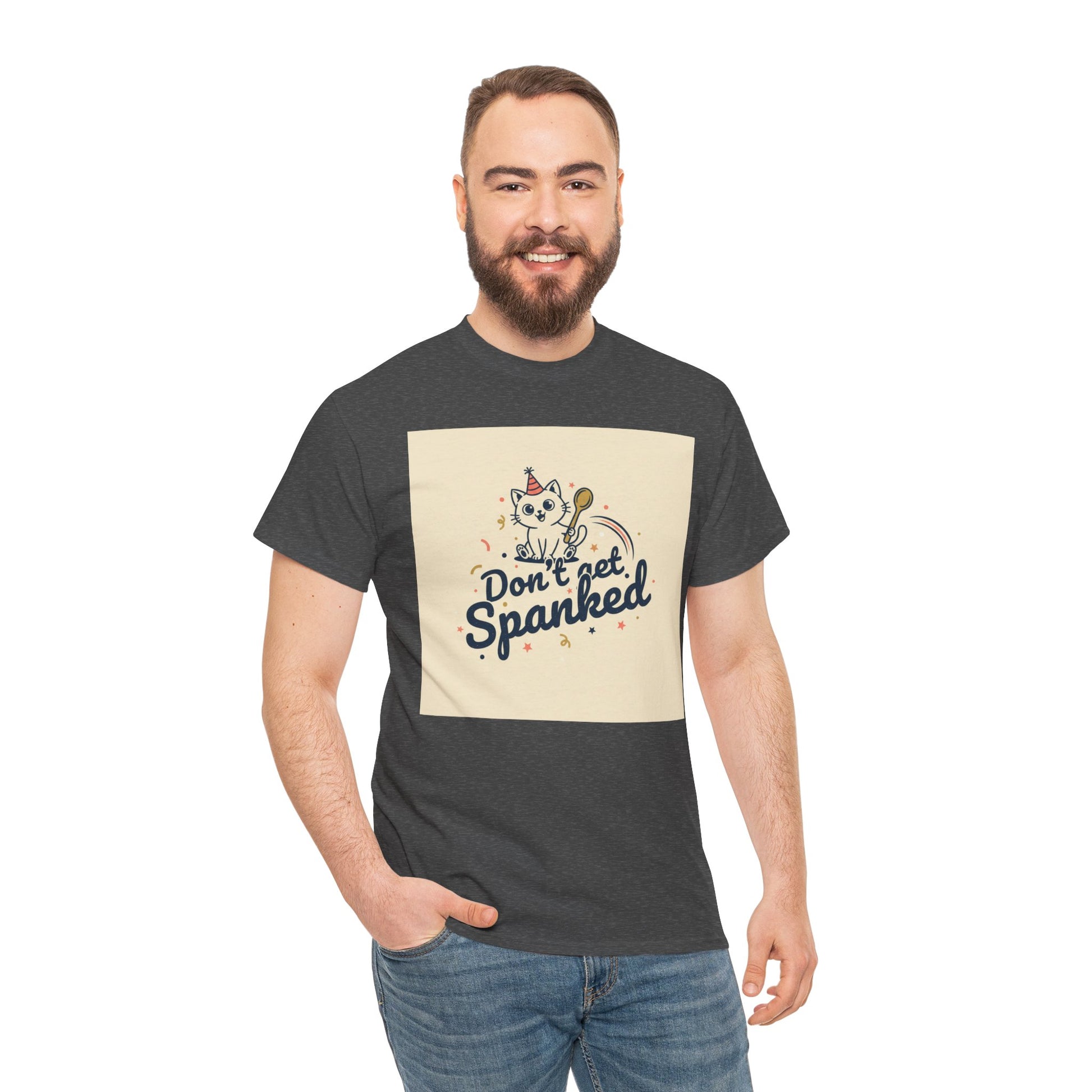 Don’t Get Spanked Cat Tee — Cute Retro Kitten Graphic T-Shirt Printify
