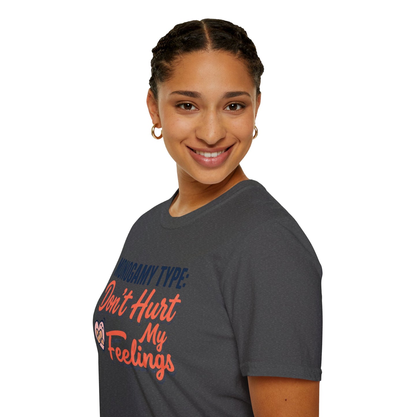 "Monogamy Type: Don't Hurt My Feelings" Graphic Tee Printify