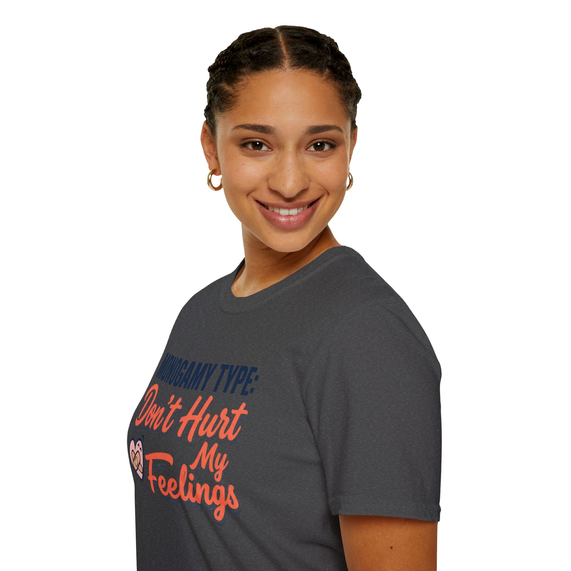 "Monogamy Type: Don't Hurt My Feelings" Graphic Tee Printify