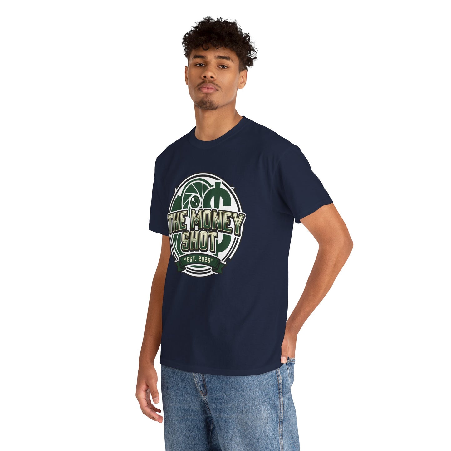 The Money Shot Graphic Tee — Retro Dollar Logo T-Shirt