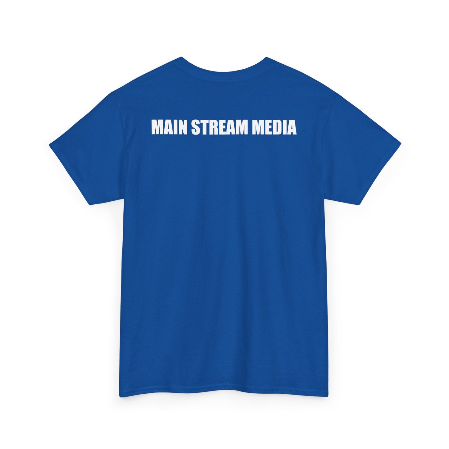 Main Stream Media Graphic Tee — Bold Statement Black T‑Shirt