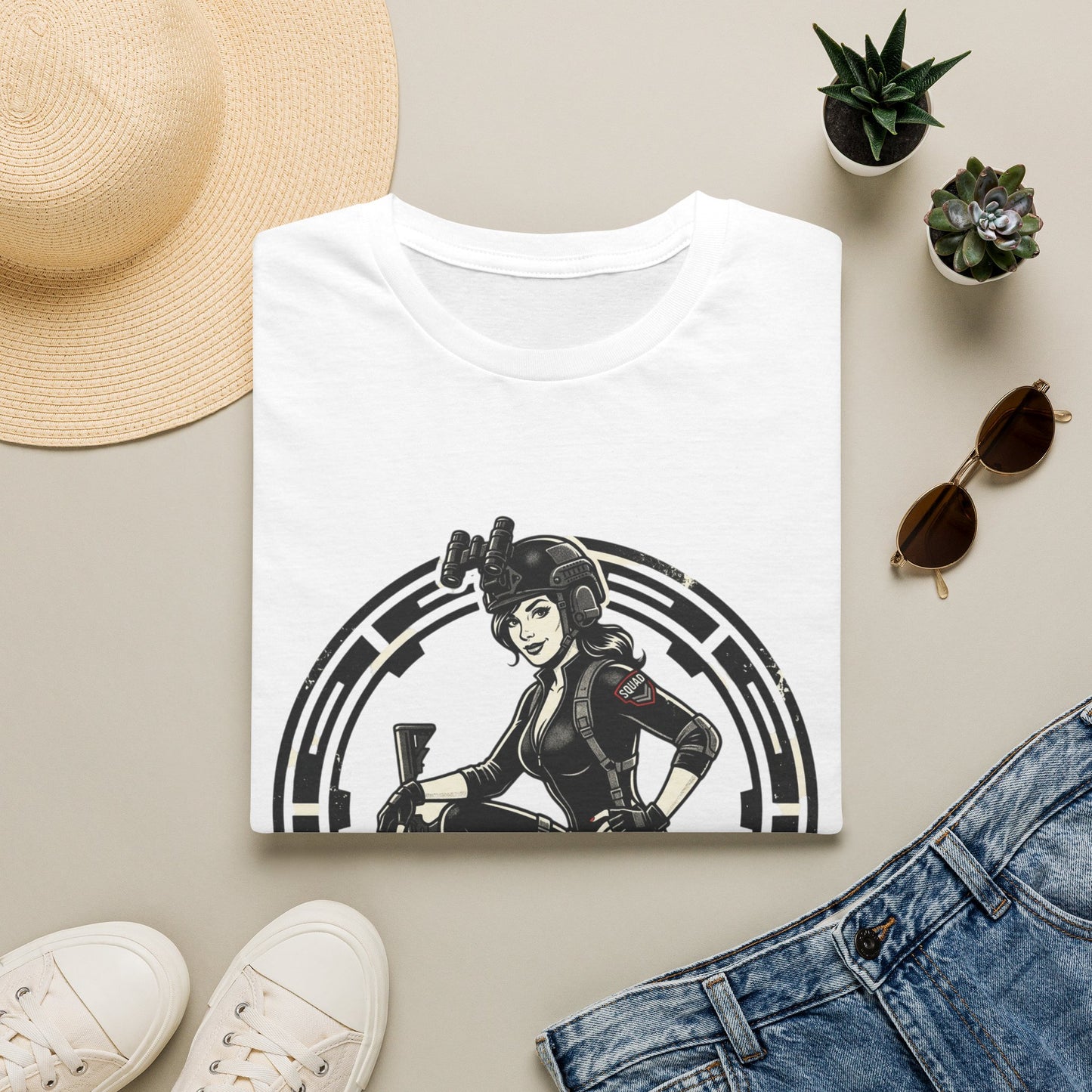 Power Pussy Graphic T-Shirt — Retro Pinup Catwoman Style Tee