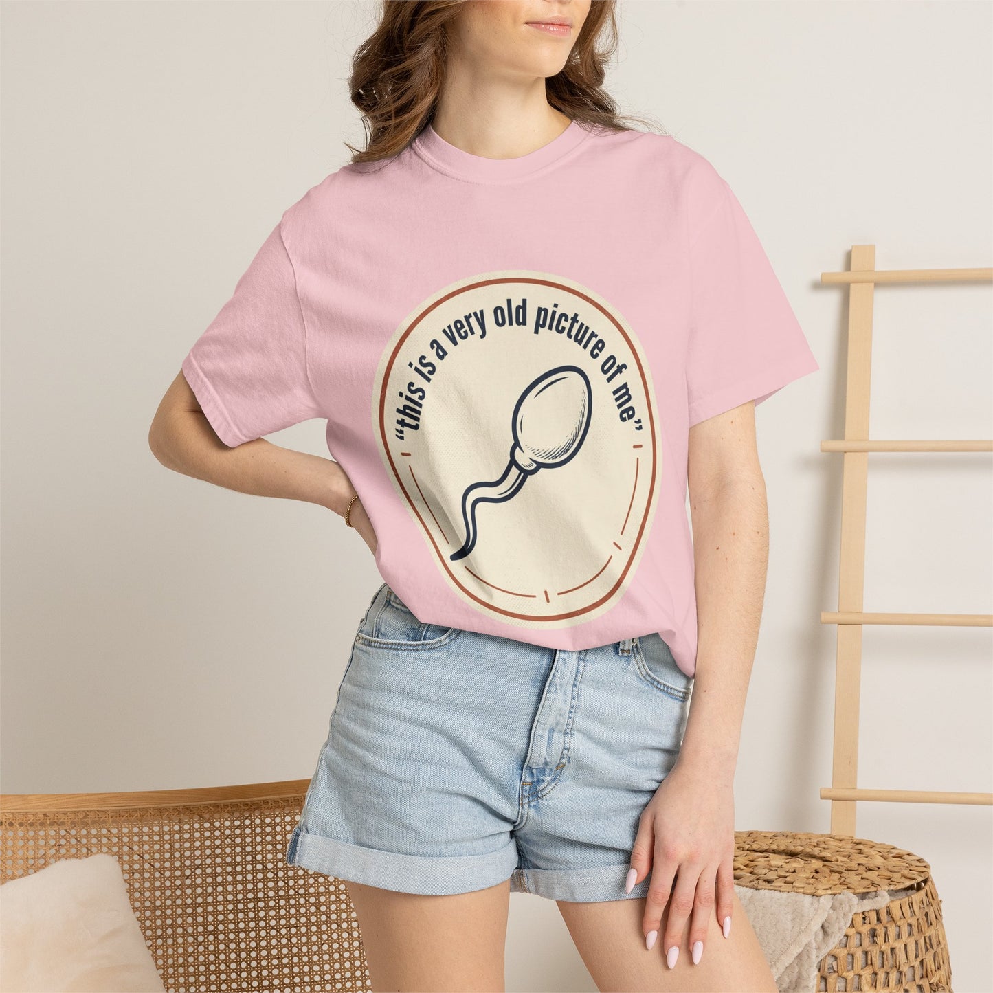 Vintage Sperm Graphic T-Shirt — "this is a very old picture of me"