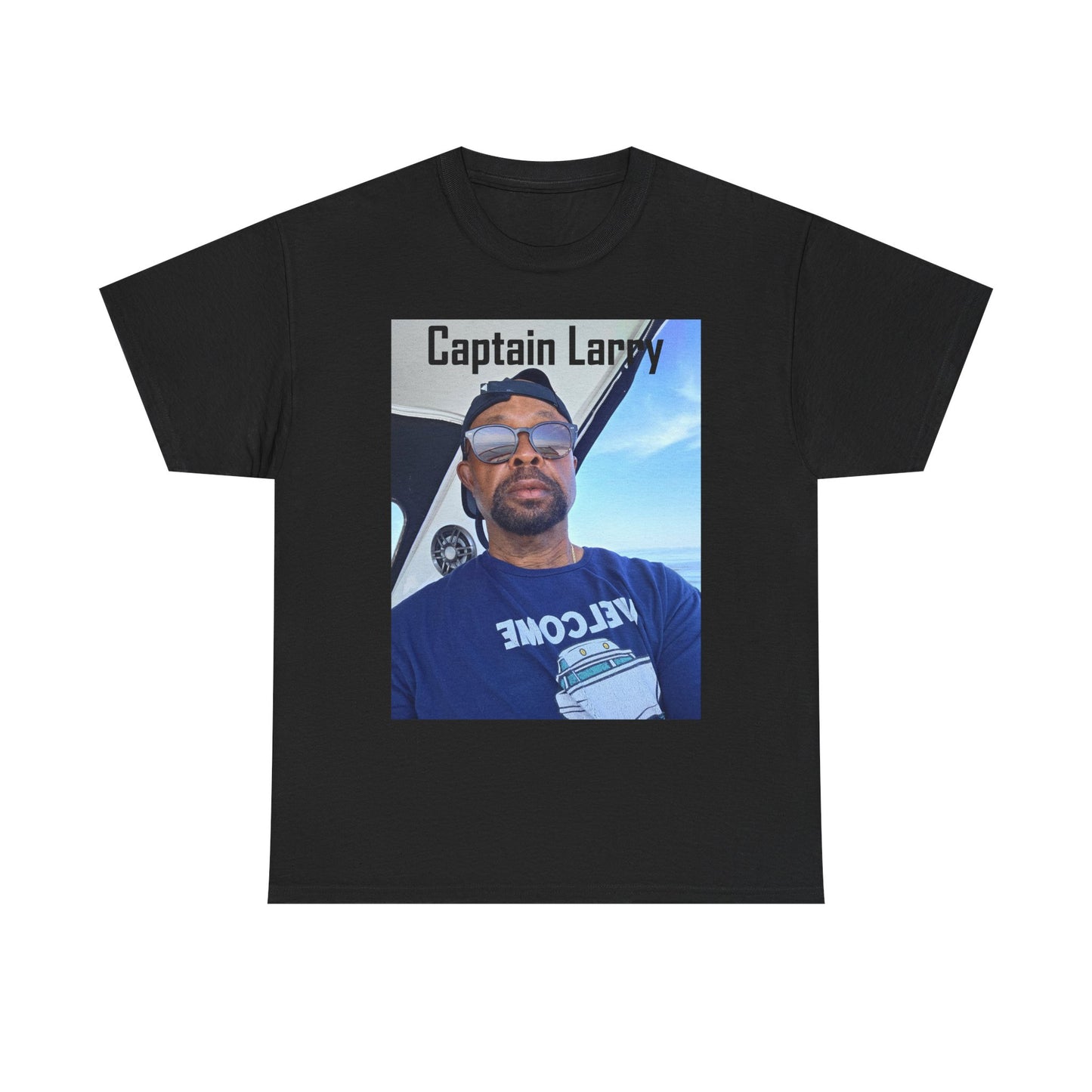 Custom Photo Print T-Shirt — Personalized Selfie Tee ("Welcome" Coffee Graphic) Printify