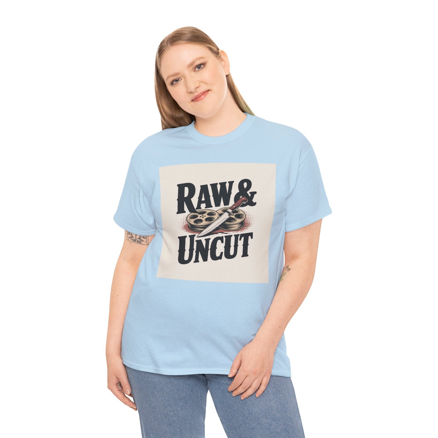 Raw & Uncut Graphic Tee — Vintage Film Reel Movie Lover T-Shirt