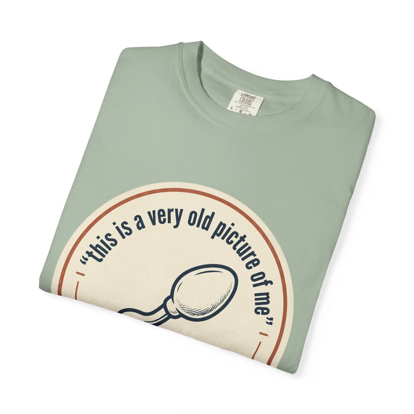 Vintage Sperm Graphic T-Shirt — "this is a very old picture of me"