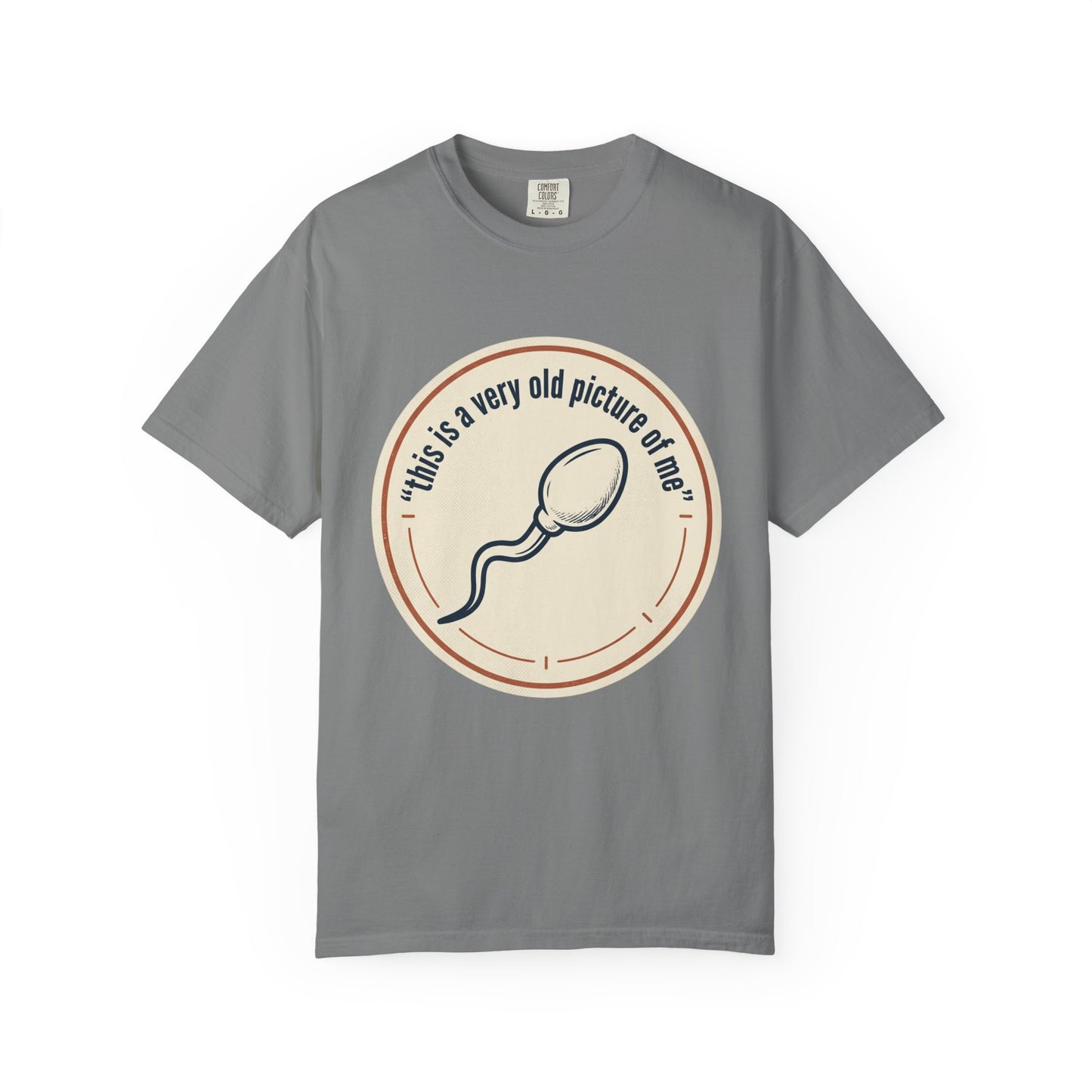 Vintage Sperm Graphic T-Shirt — "this is a very old picture of me"