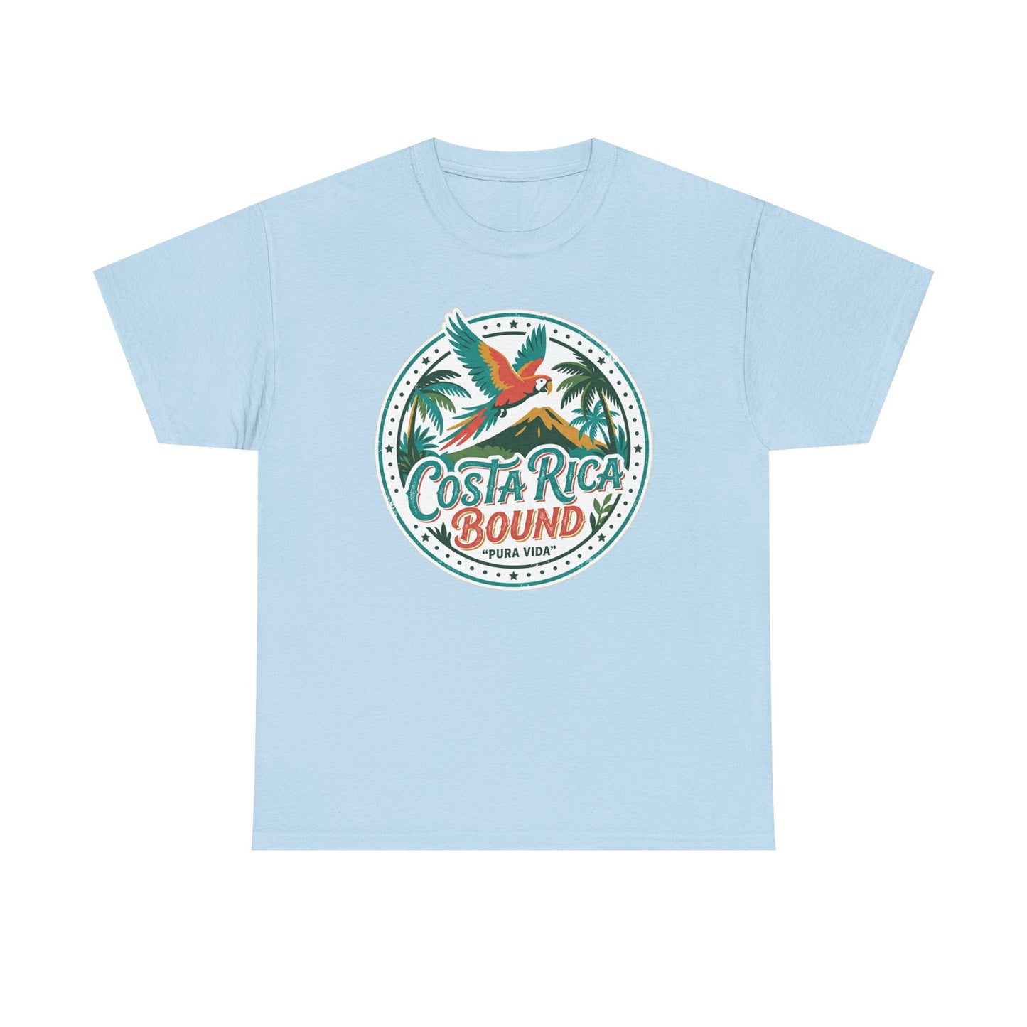 Costa Rica Bound T-Shirt — Tropical Parrot Travel Tee Printify
