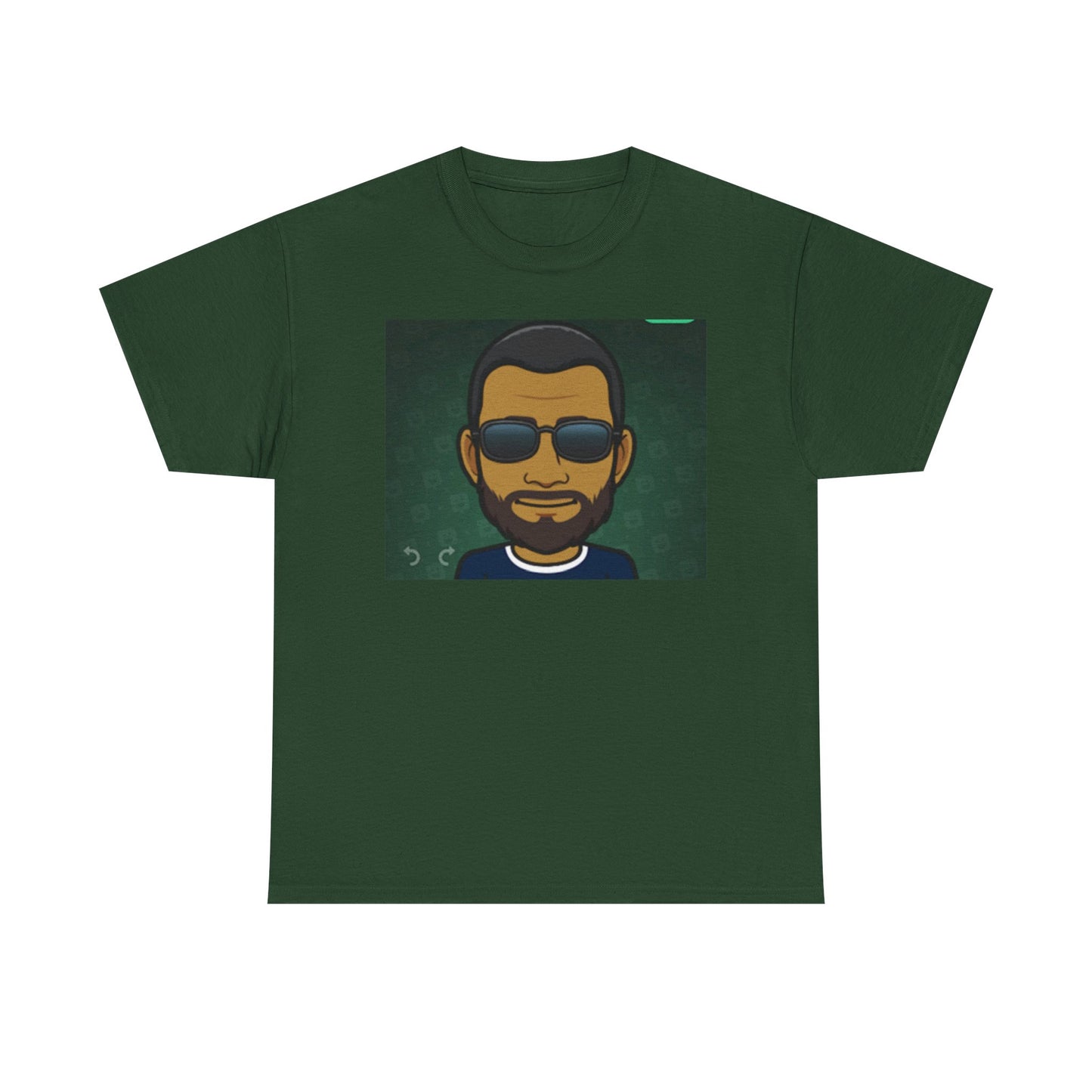 Bitmoji Portrait Tee — Cool Sunglasses Avatar Graphic T-Shirt Printify