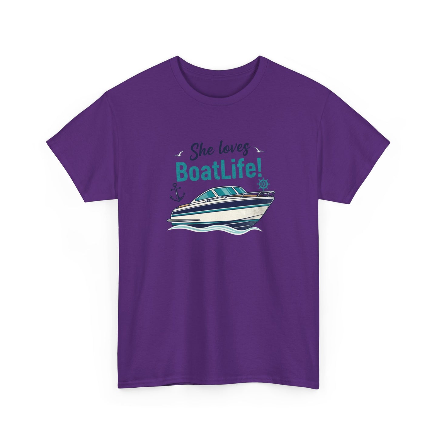 Boat Life T-Shirt — "She Loves BoatLife!" Graphic Tee for Boating Fans