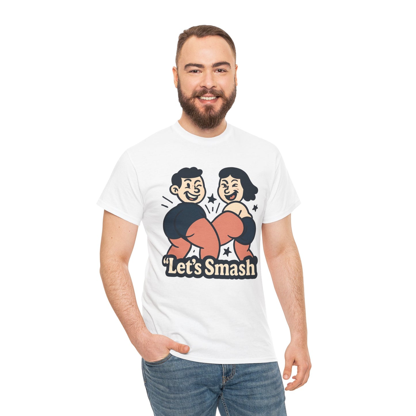 Let's Smash Tee — Retro Couples Valentine's T-Shirt