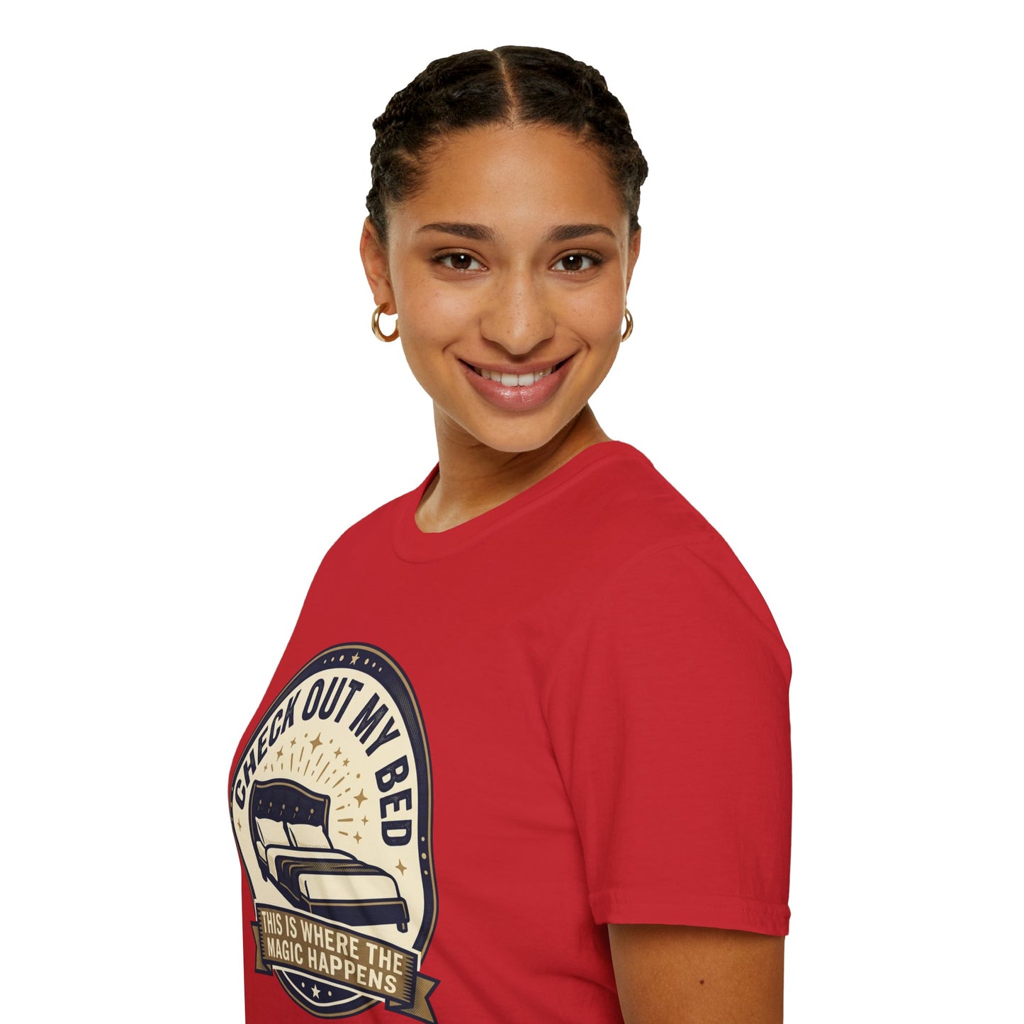 Check Out My Bed T-Shirt – “This Is Where The Magic Happens” Vintage Graphic Tee