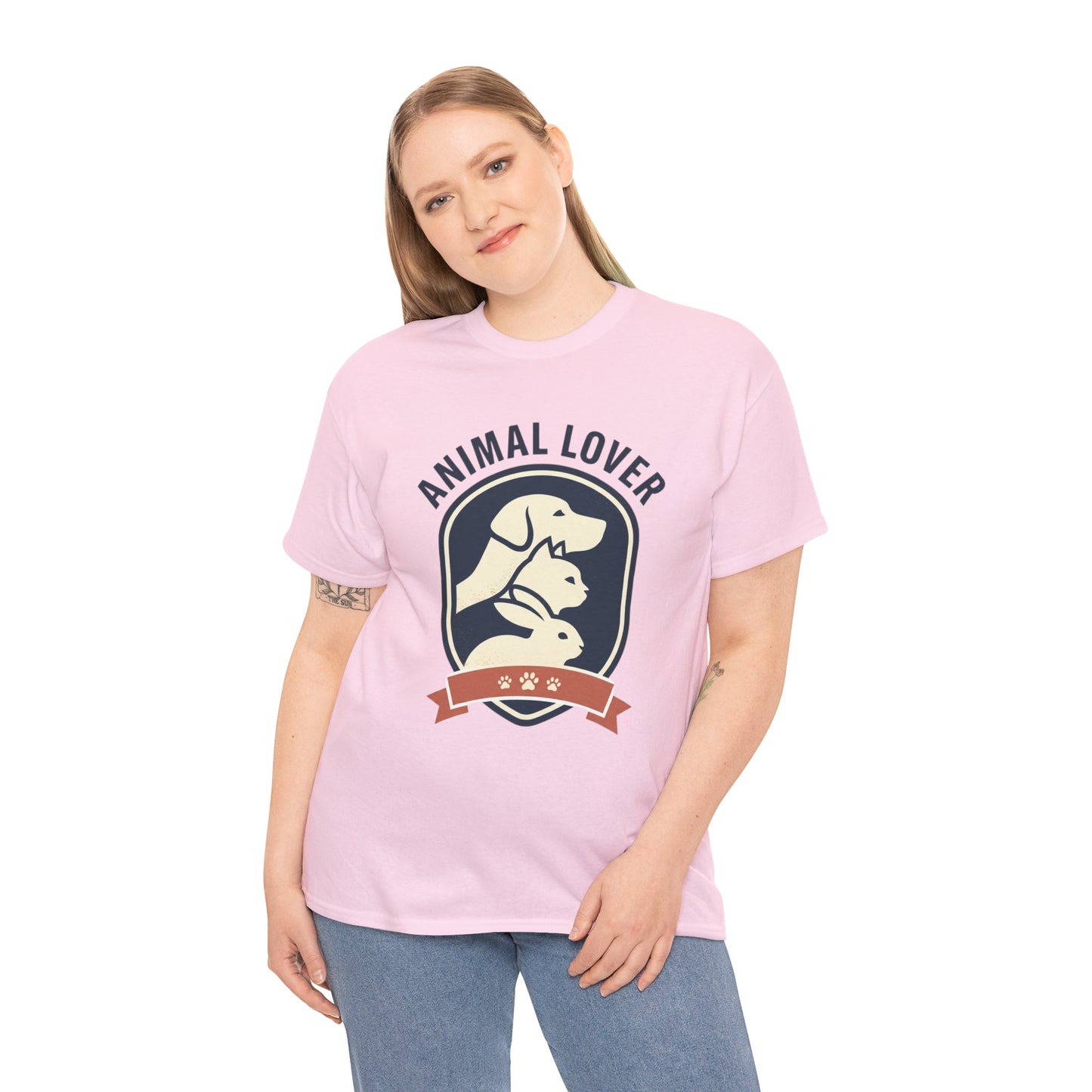 Animal Lover T-Shirt — Retro Pet Badge Tee (Dogs & Cats)