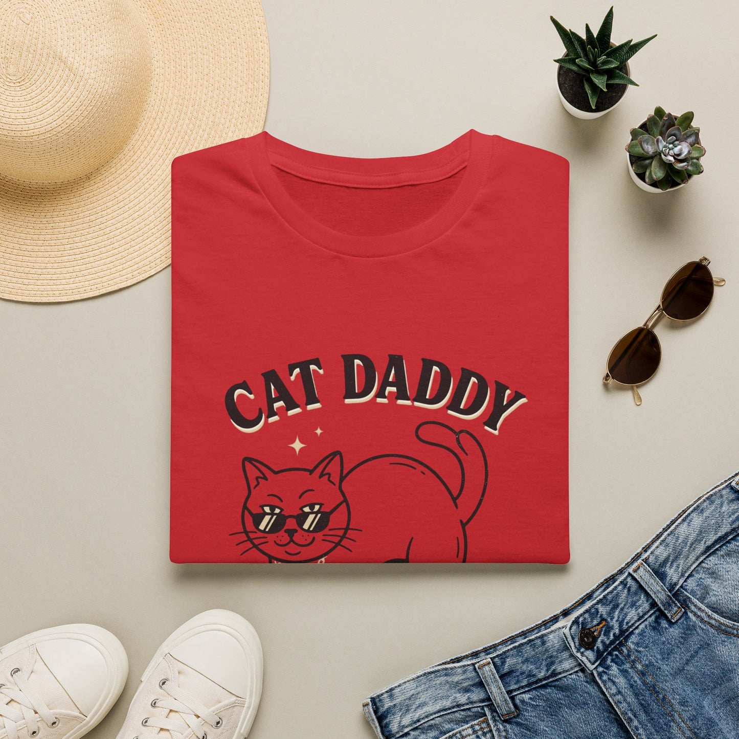 Cat Daddy T-Shirt — Retro Cute Cat Graphic Tee for Cat Lovers