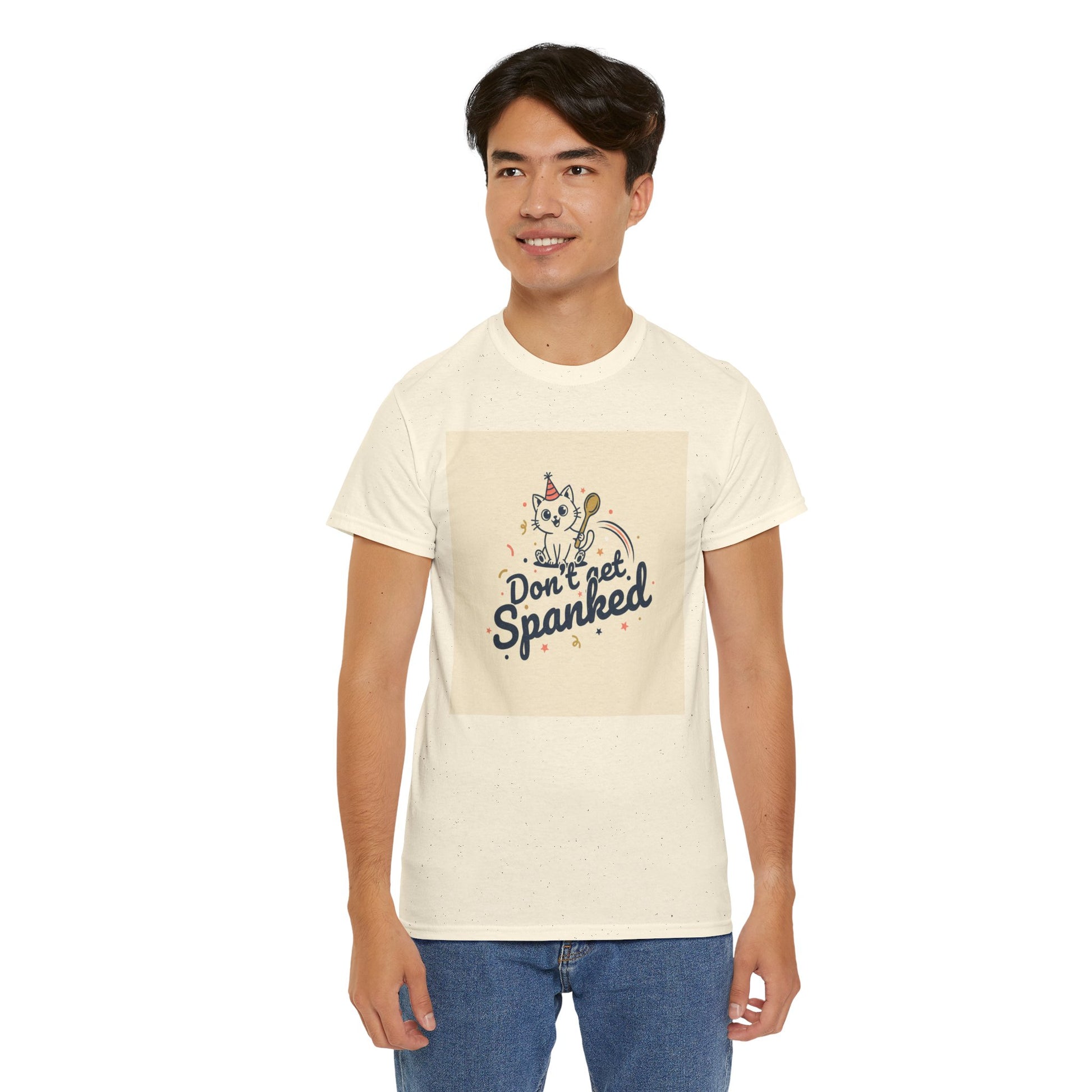 Don’t Get Spanked Cat Tee — Cute Retro Kitten Graphic T-Shirt Printify