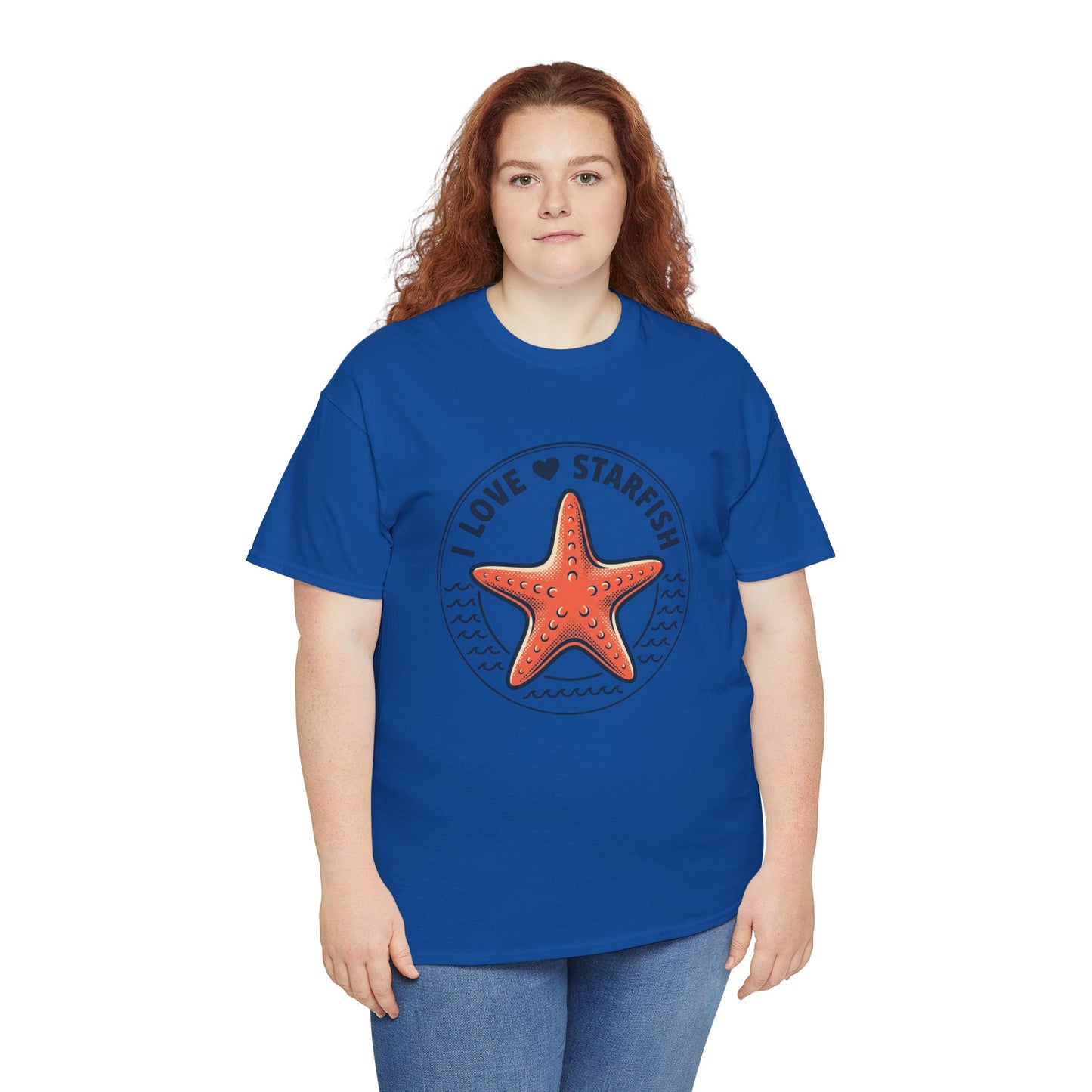 Starfish Tee — "I Love Starfish" Beach Graphic T-Shirt