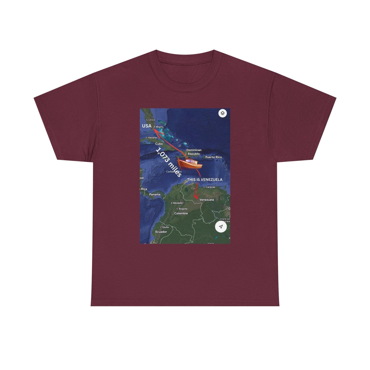 Weather Radar Tee — Tropical Storm Tracking Map Graphic Shirt Printify