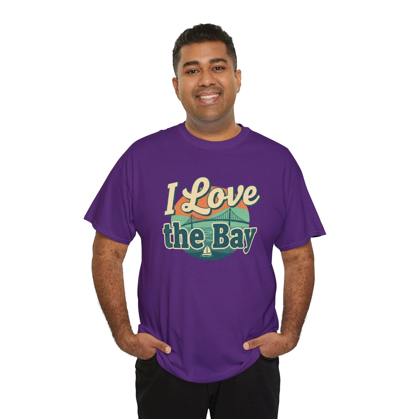 I Love the Bay T-Shirt — Retro Coastal Tee for Bay Lovers