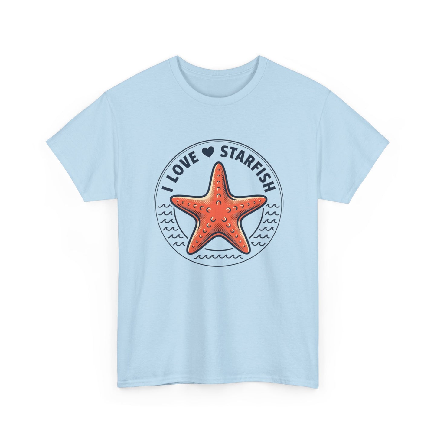 Starfish Tee — "I Love Starfish" Beach Graphic T-Shirt