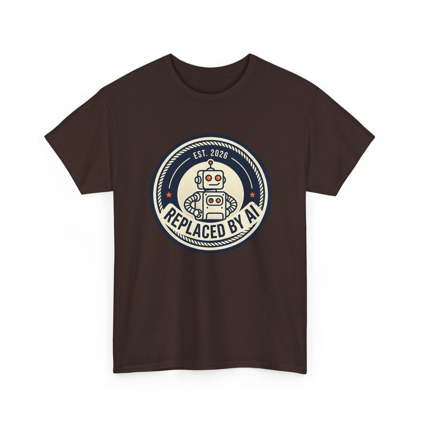 "Replaced by AI" Retro Robot Graphic Tee