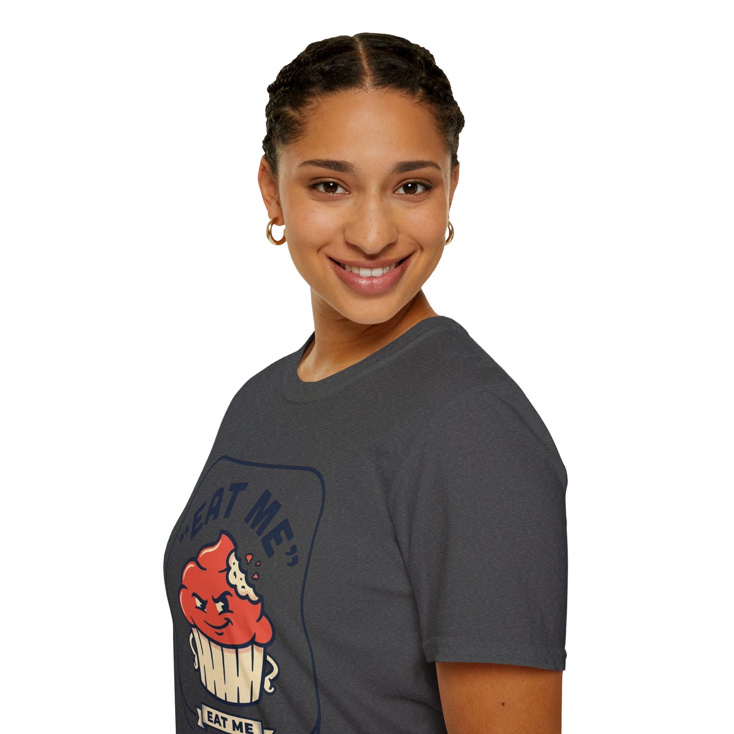 Cupcake Graphic T-Shirt — "Eat Me" Retro Dessert Tee
