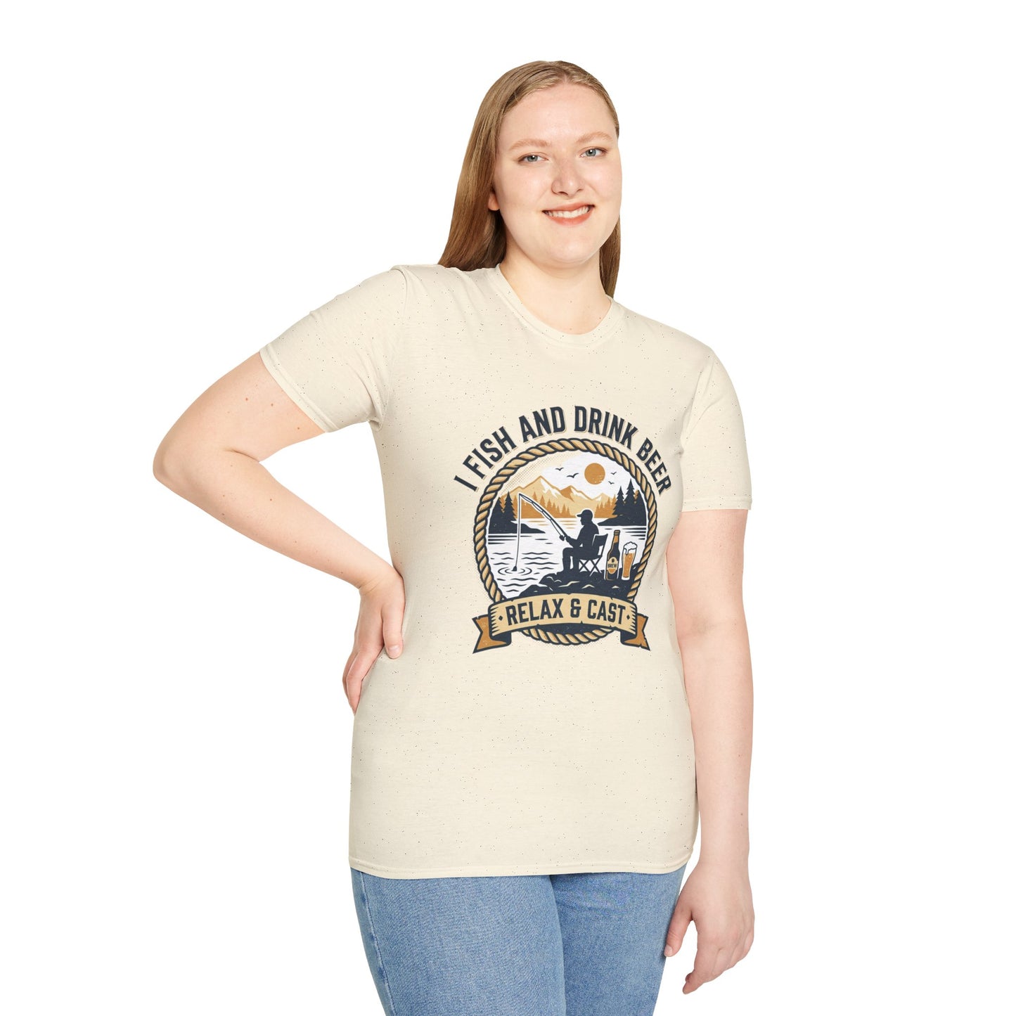 Fishing & Beer T-Shirt — "I Fish and Drink Beer" Relax & Cast Graphic Tee