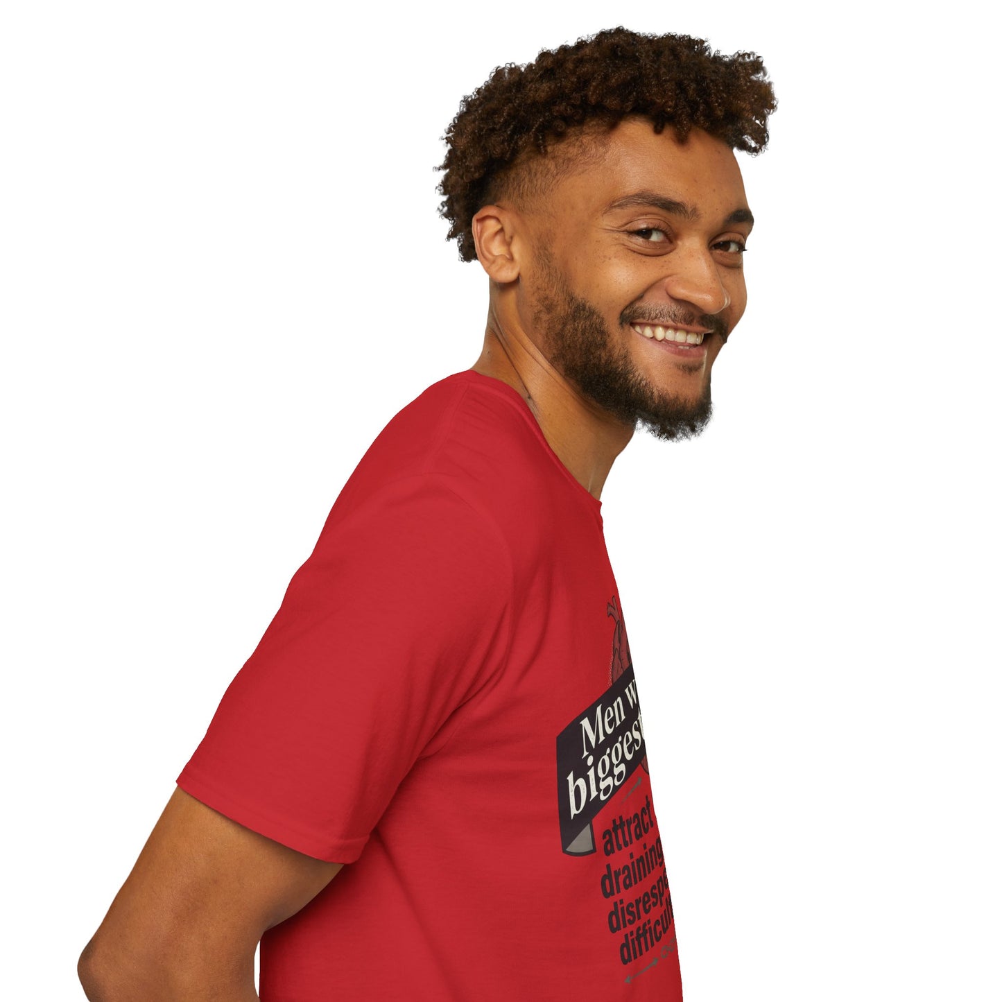 "Men with the Biggest Hearts" Funny Sarcastic Graphic Tee Printify