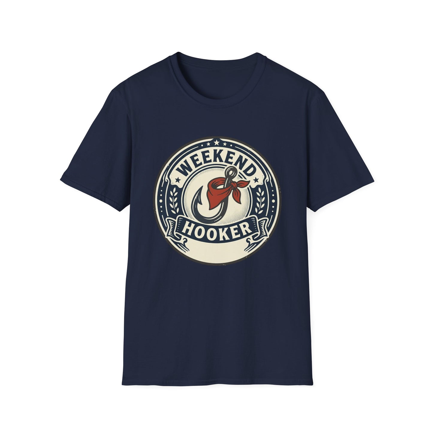 Weekend Hooker Fishing T-Shirt — Retro Angler Logo Tee