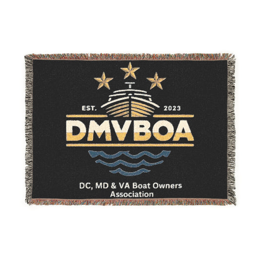 Woven Blanket — DMV BOA Boat Club Logo Throw Blanket