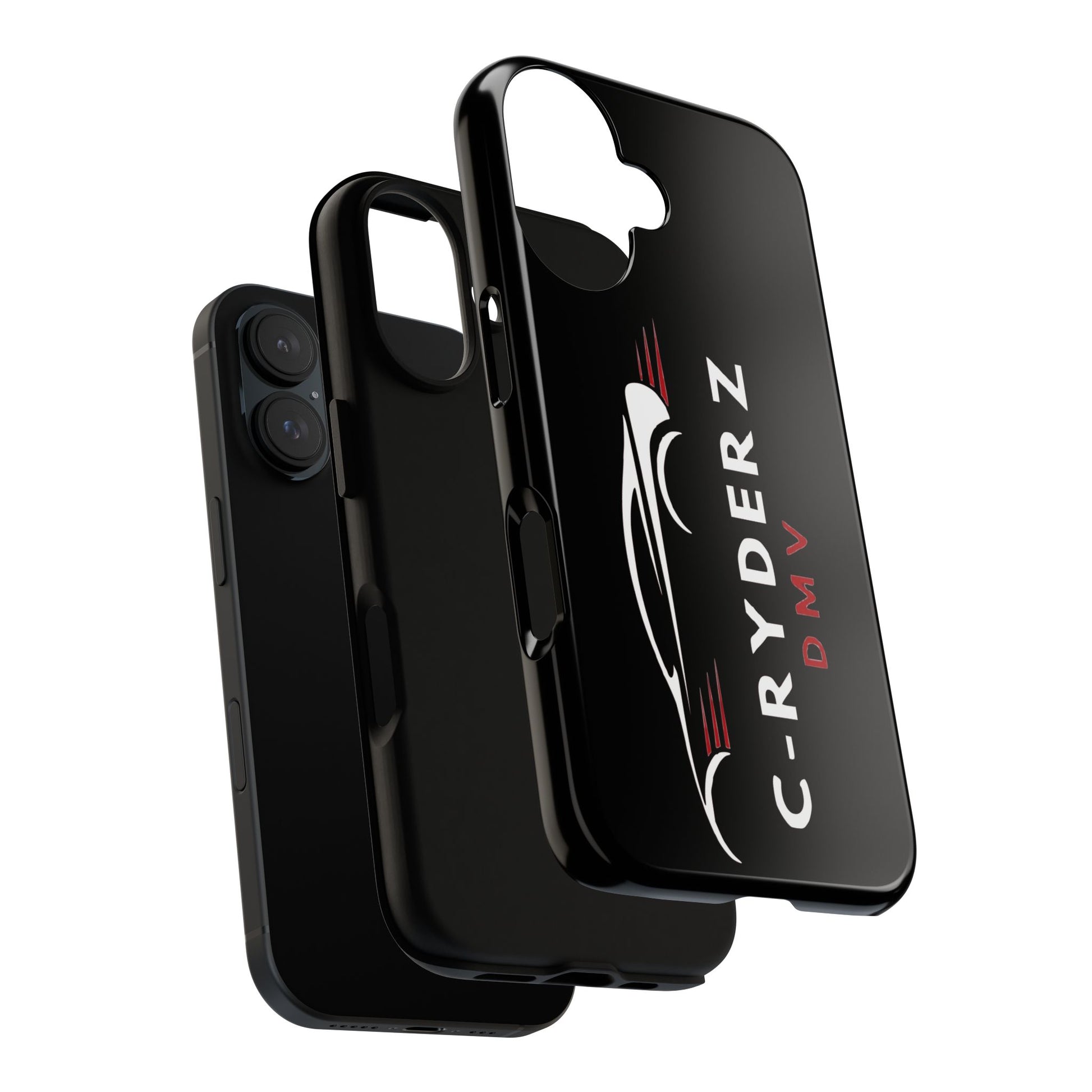 C-Ryderz DMV Black Slim Phone Case — Sporty Car Silhouette Protective Cover Printify