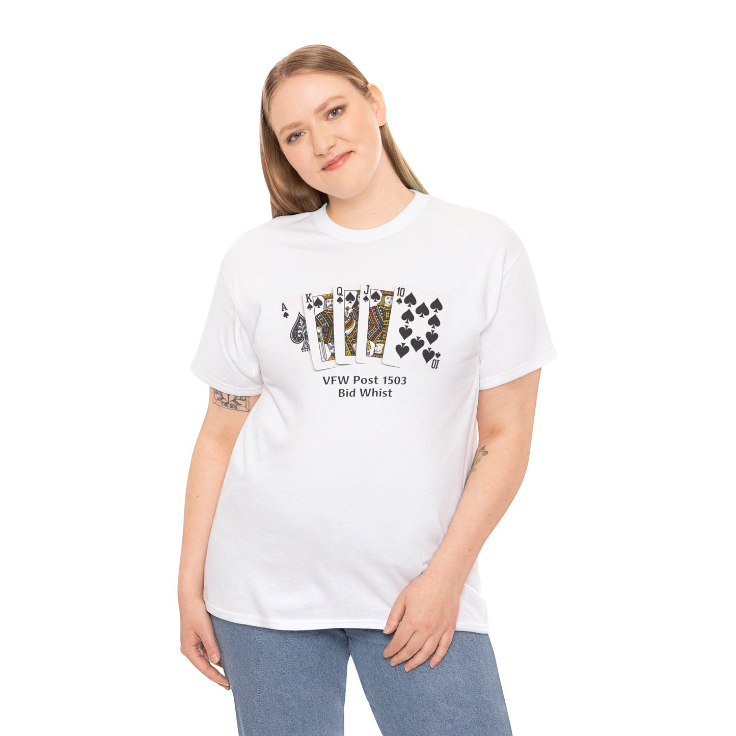 Bid Whist Card Tee — VFW Post 1501 Poker Night T-Shirt
