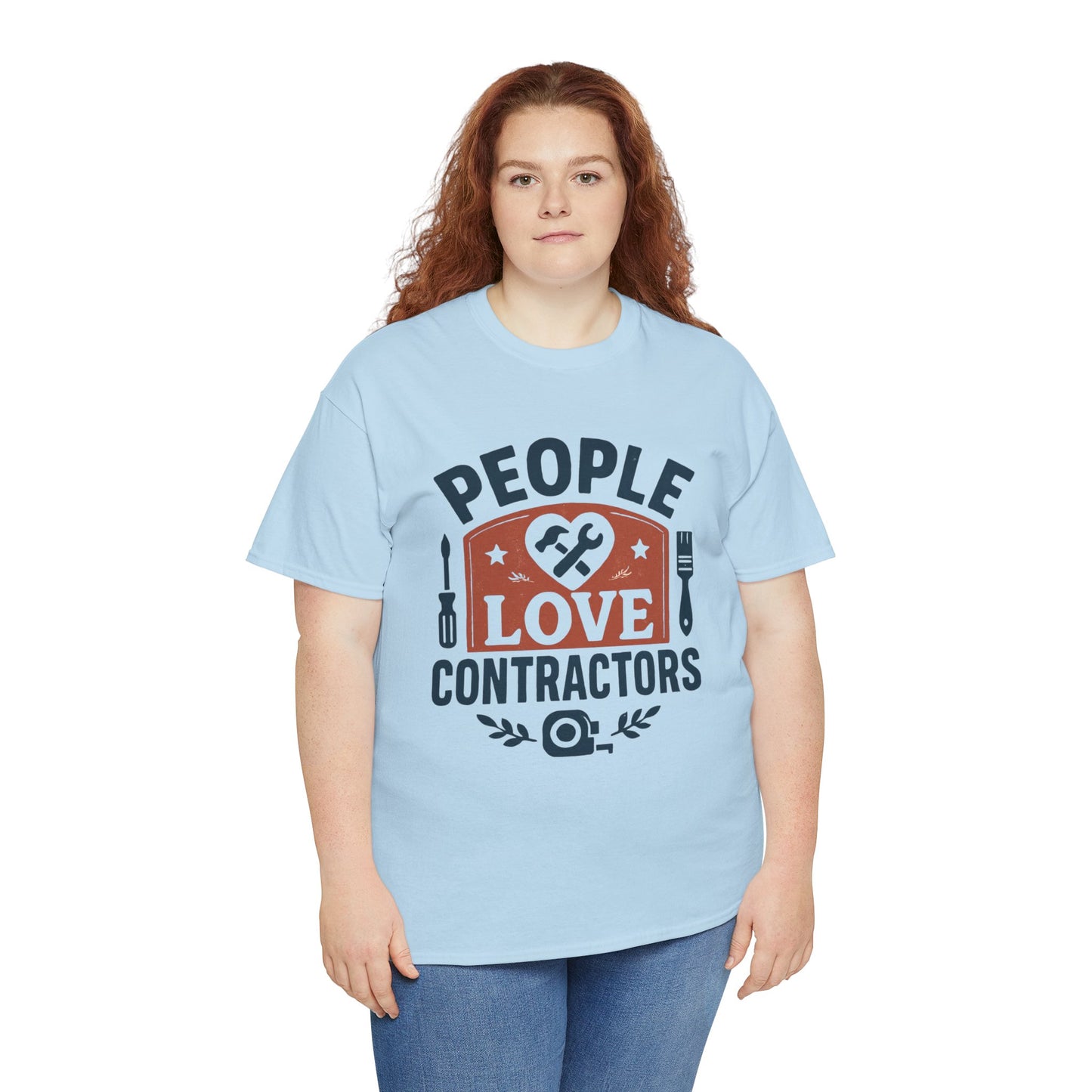 Contractor T-Shirt – "People Love Contractors" Graphic Tee Printify