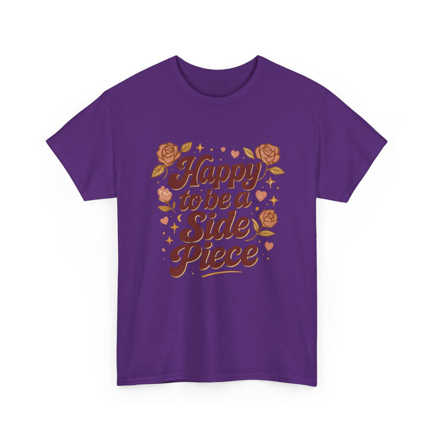 Happy to Be a Side Piece Tee — Retro Floral Statement T-Shirt