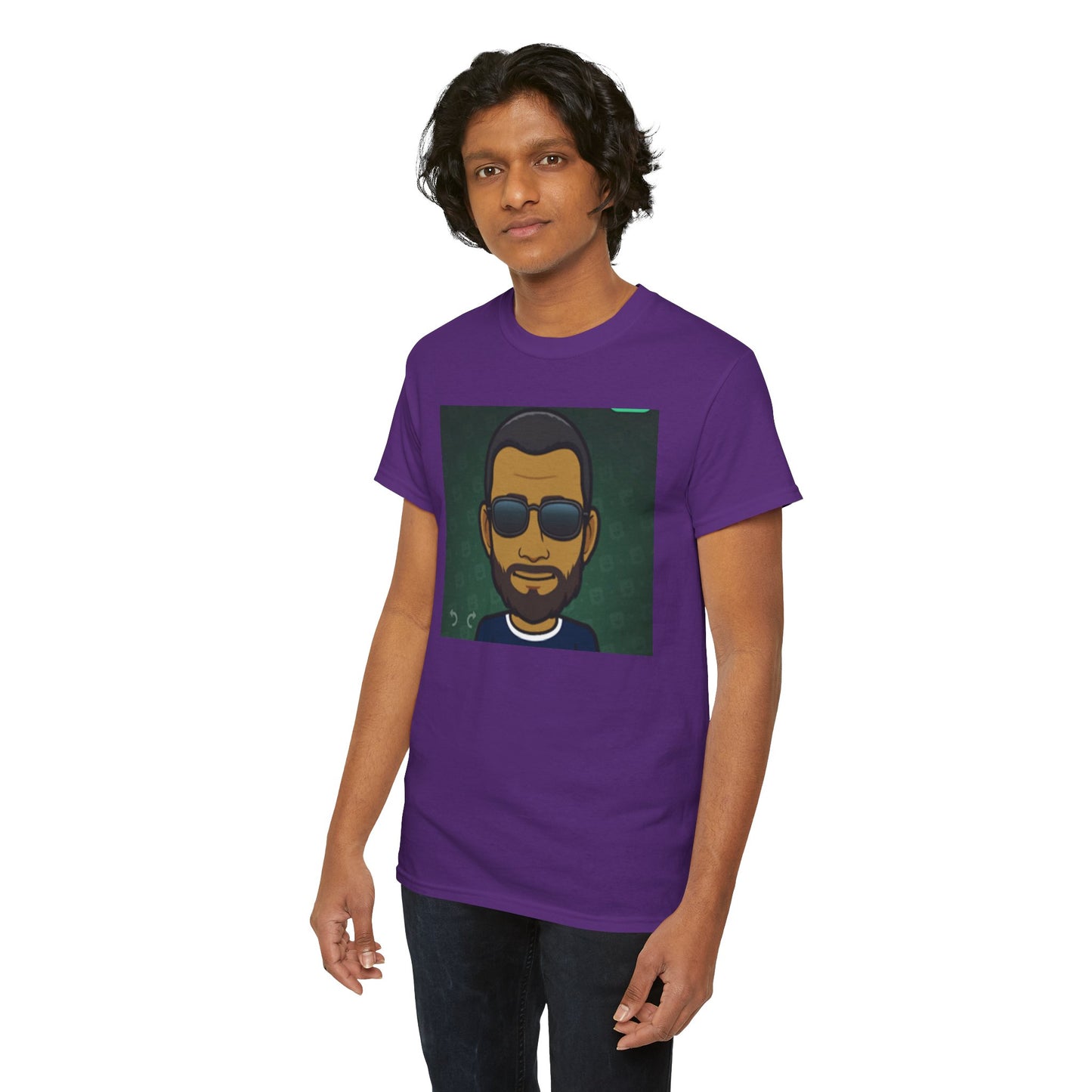 Bitmoji Portrait Tee — Cool Sunglasses Avatar Graphic T-Shirt Printify