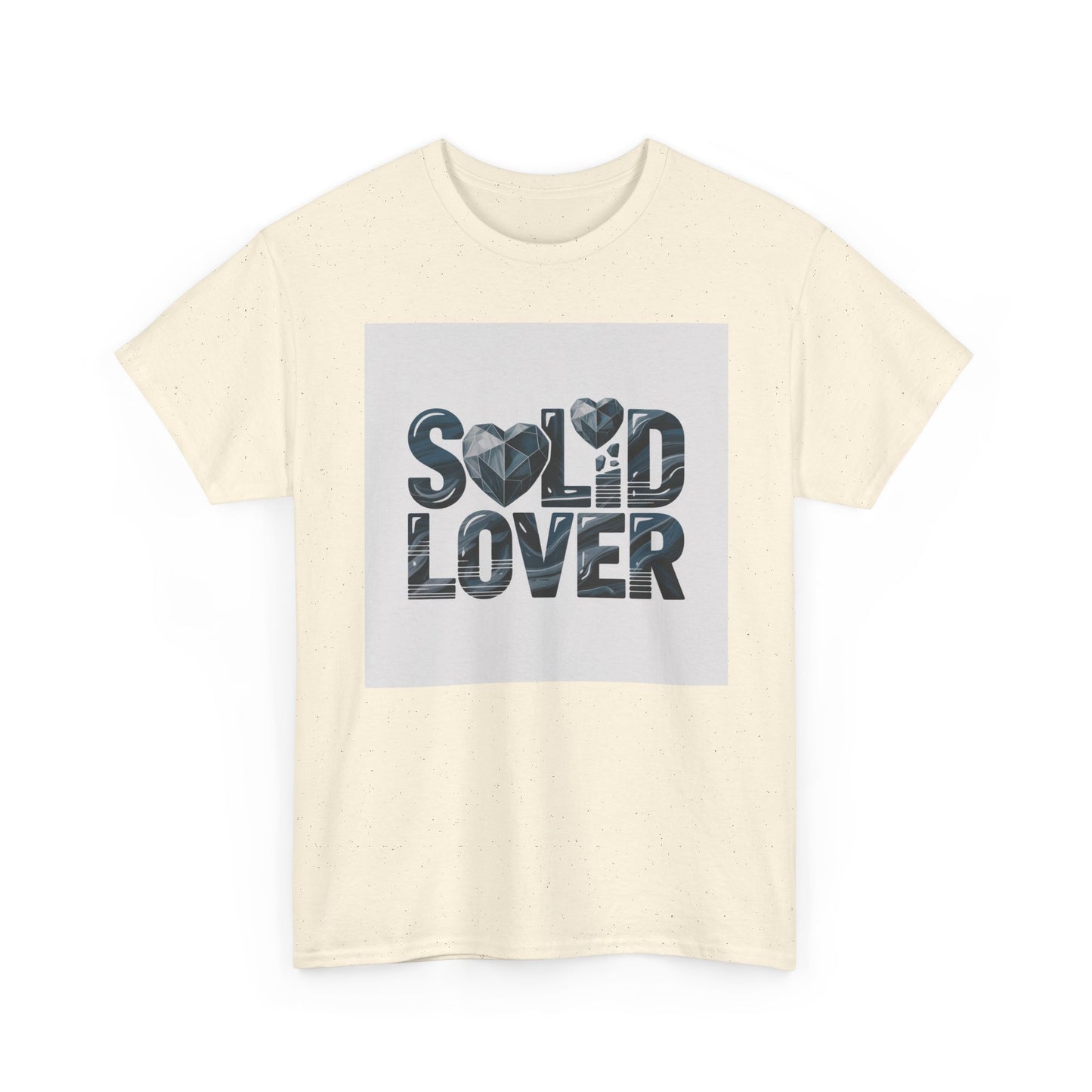 Solid Lover T‑Shirt — Bold Heart Typography Tee for Couples & Romance