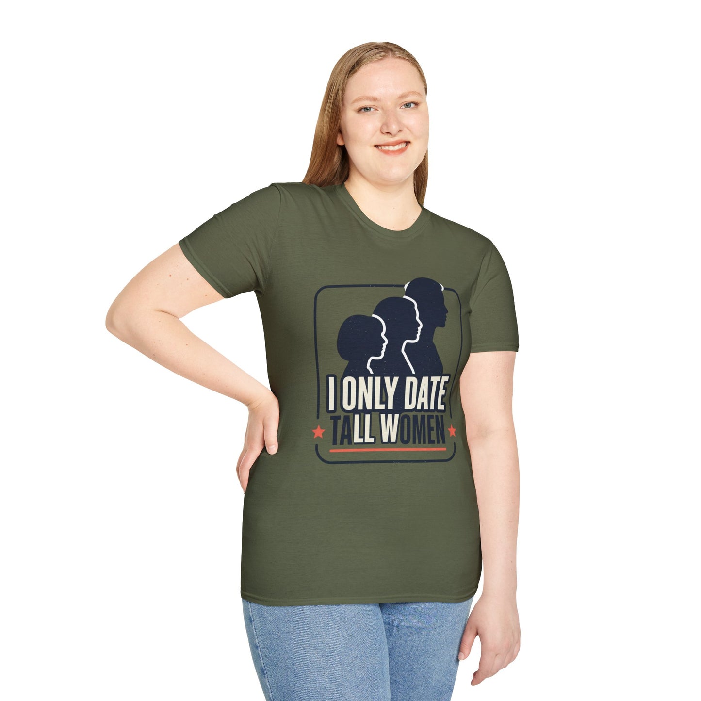 I Only Date Tall Women T-Shirt — Funny Tall Women Pride Tee