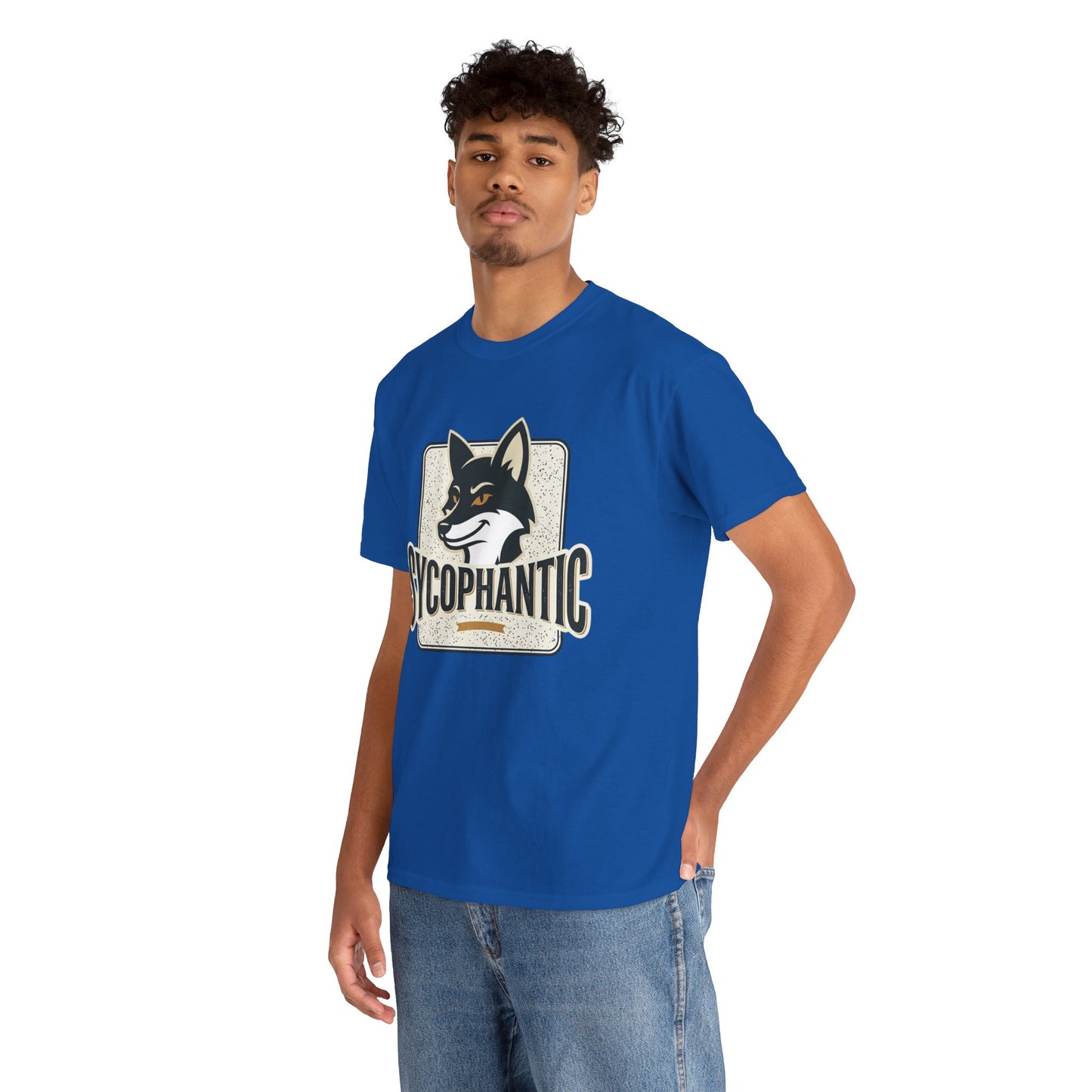 Sycophantic Fox Graphic Tee — Retro Animal Logo T-Shirt