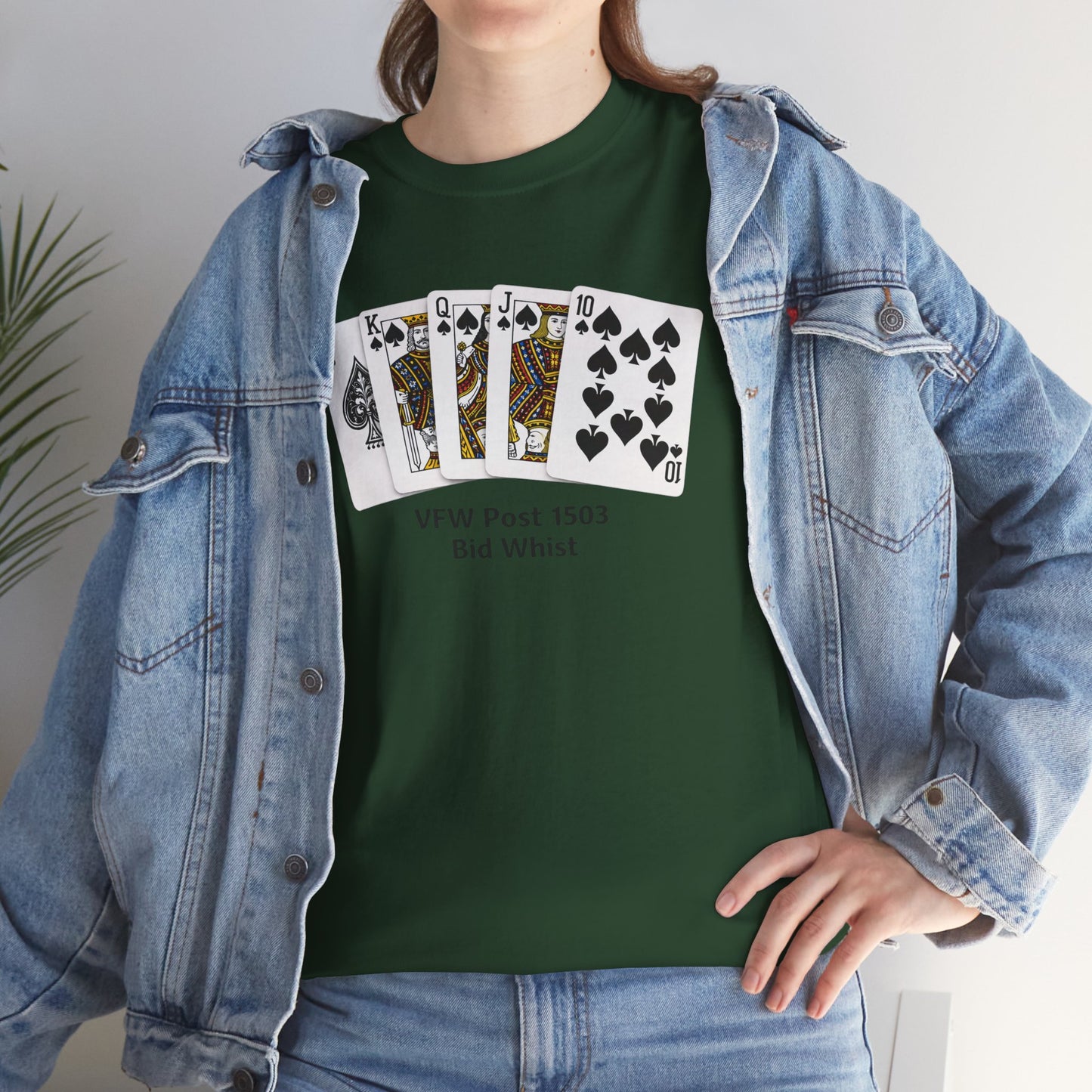 Bid Whist Card Tee — VFW Post 1501 Poker Night T-Shirt