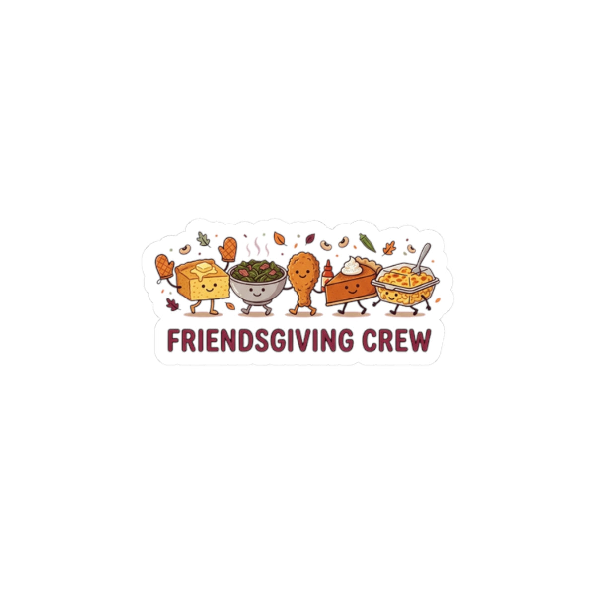 Friendsgiving Crew Sticker | Thanksgiving Thanksgiving Harvest Pumpkin Pie Turkey