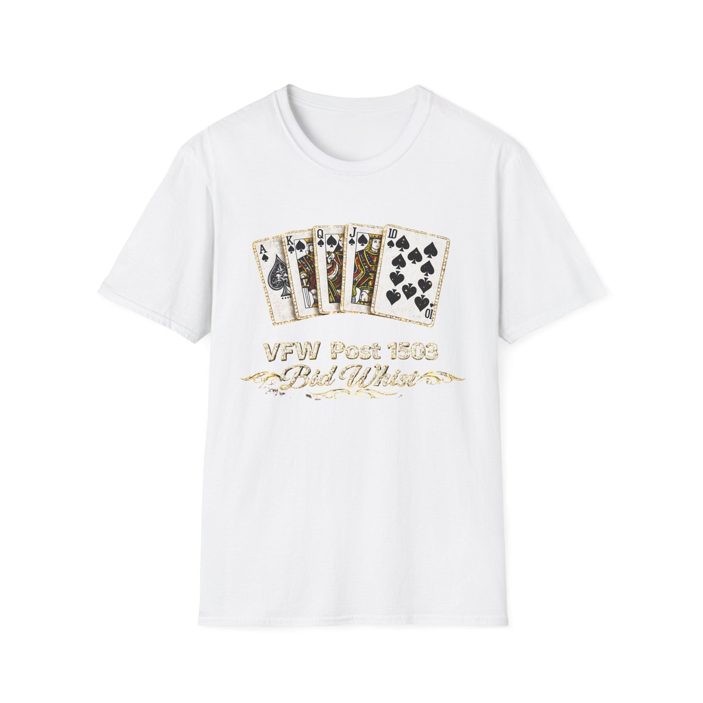 Bid Whist Playing Cards Tee — VFW Post 1503 Card Game T-Shirt