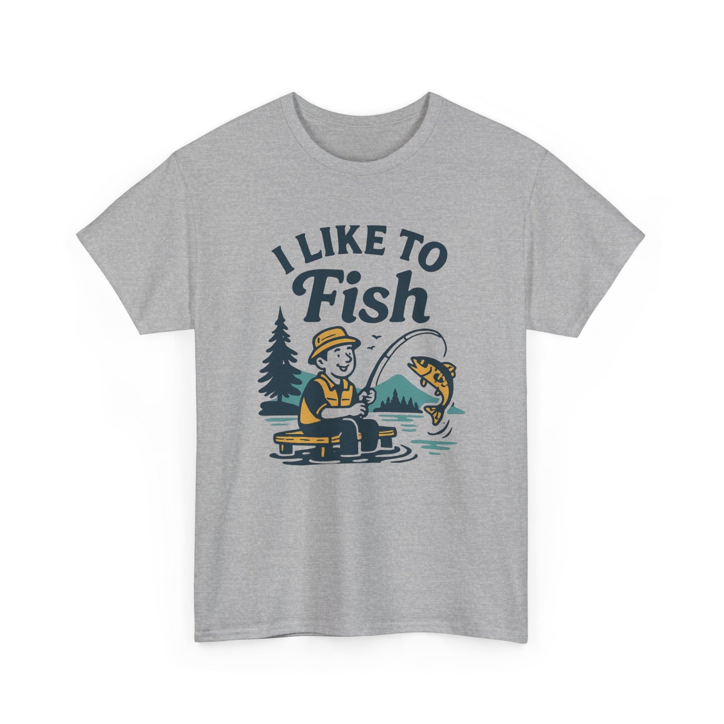 Fishing T-Shirt — "I Like to Fish" Vintage Outdoors Tee