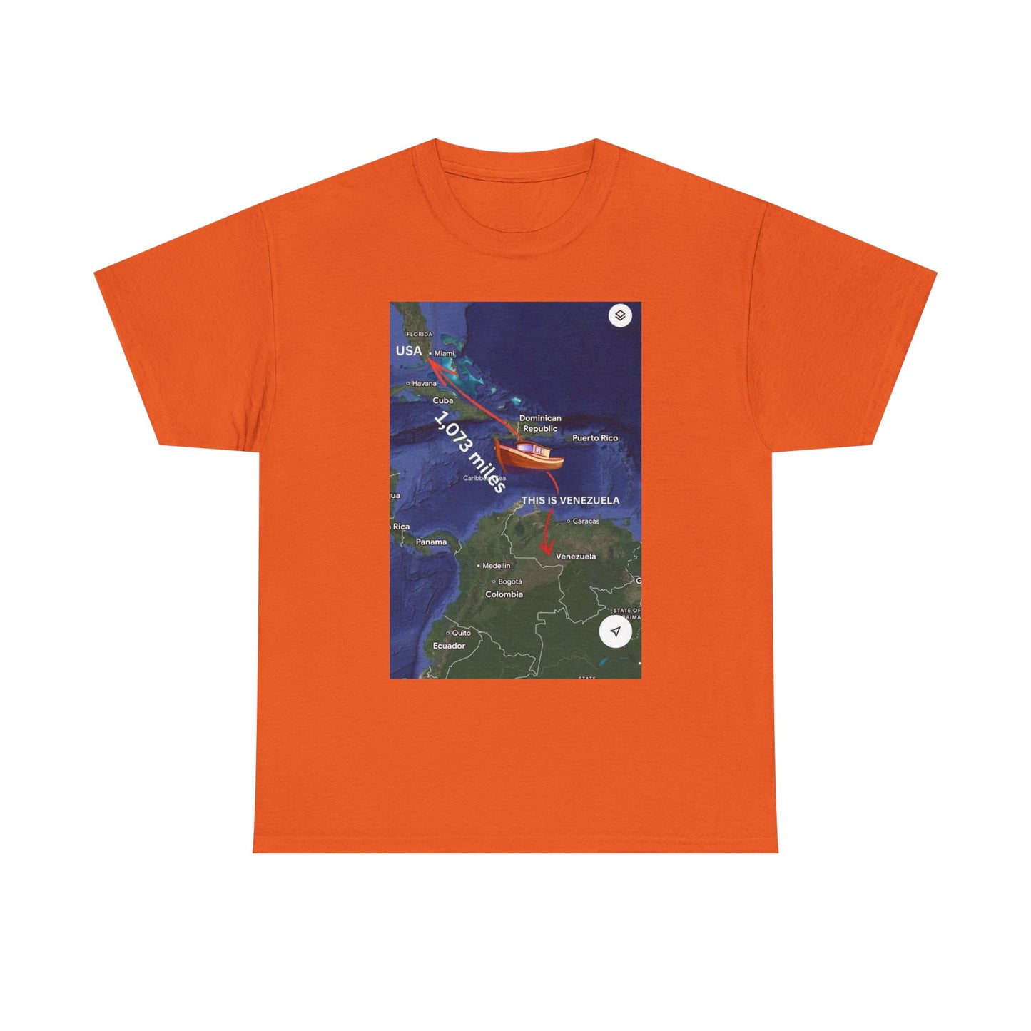 Weather Radar Tee — Tropical Storm Tracking Map Graphic Shirt Printify