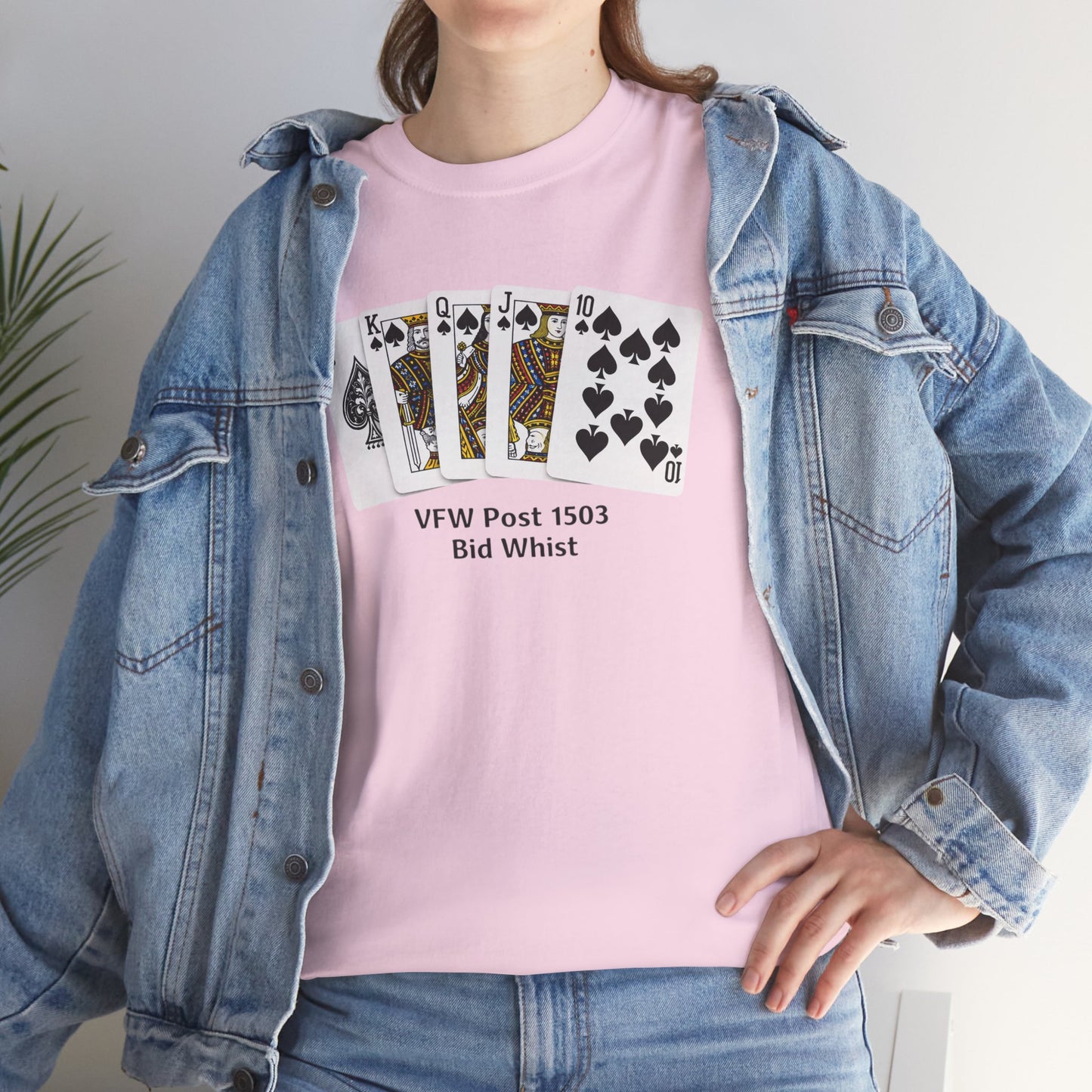 Bid Whist Card Tee — VFW Post 1501 Poker Night T-Shirt