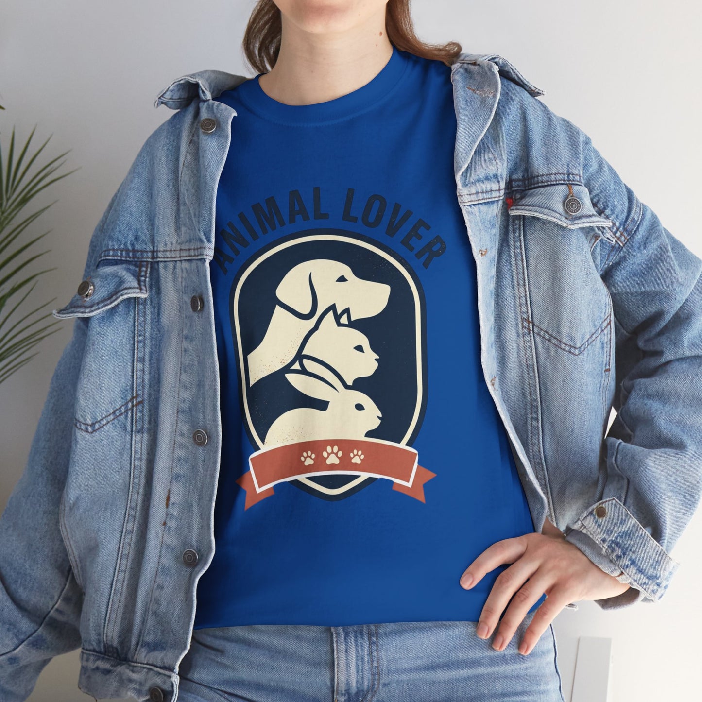 Animal Lover T-Shirt — Retro Pet Badge Tee (Dogs & Cats)